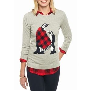 CROWN & IVY | 100% COTTON CROPPED SLEEVE CREW NECK SEQUIN SWEATER - NWOT!